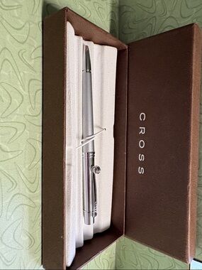 Cross classic century satin matte chrome ballpoint pen AT8002 NIB GIFT